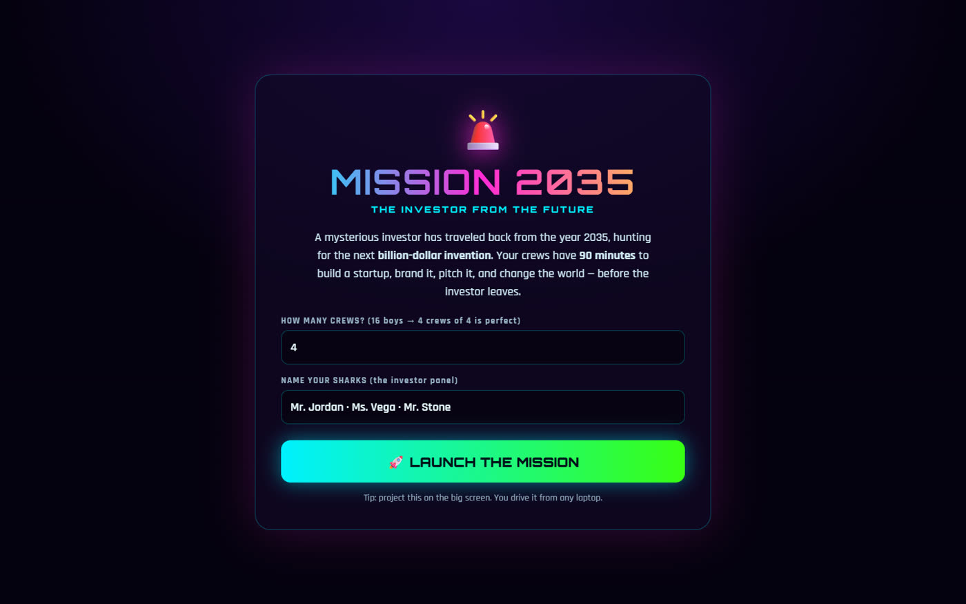 What students built in Mission 2035